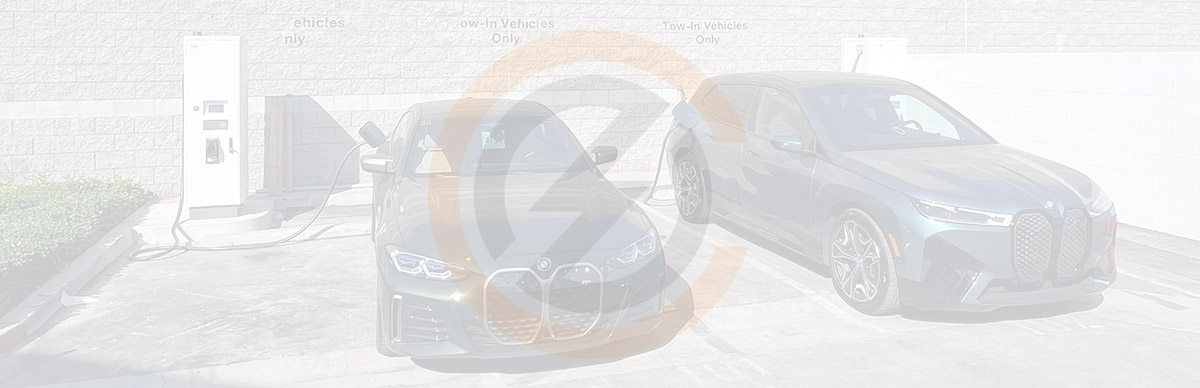 EV Charging Station With Cars